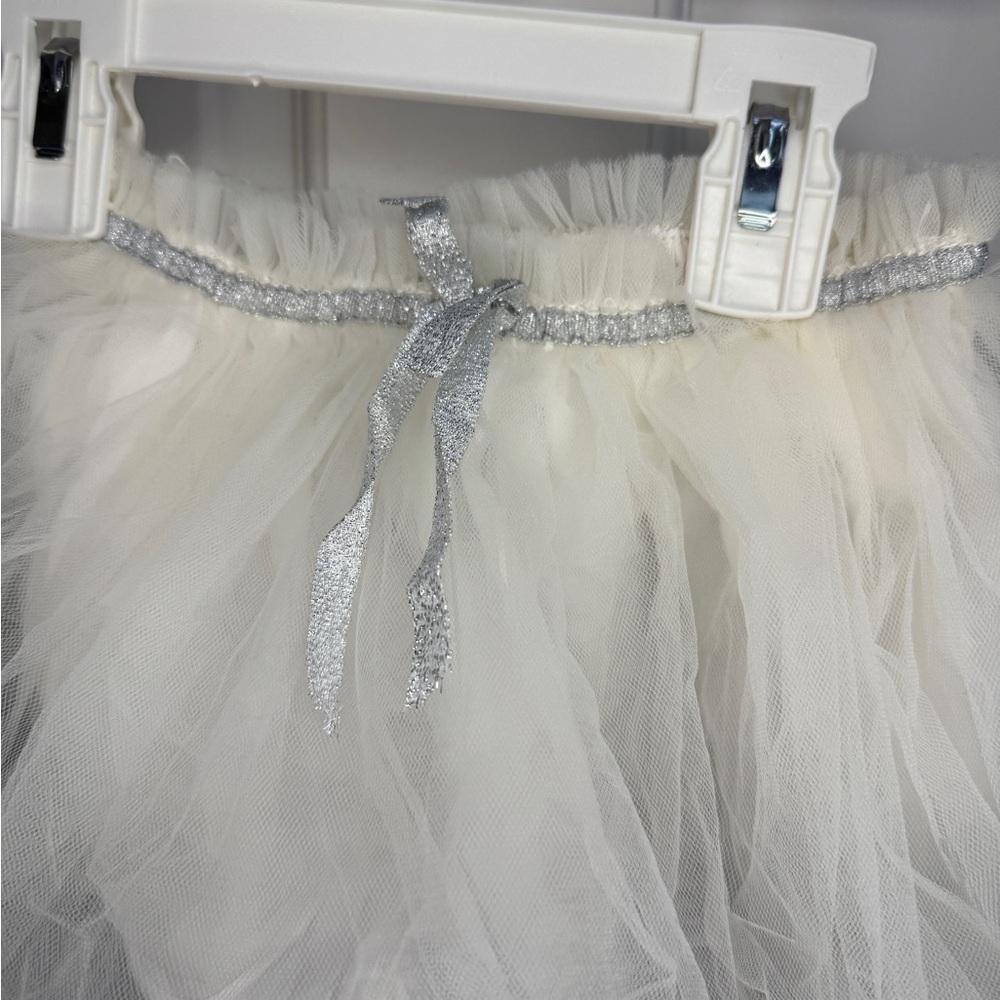 Carter’s 2T Girls White & Silver Tulle Skirt - Picture 2 of 4